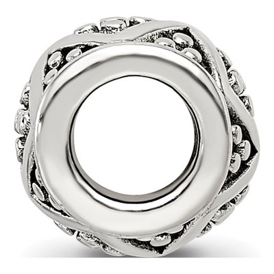 Sterling Silver Bali Dots Bead – view 4