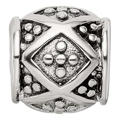 Sterling Silver Bali Dots Bead – view 5