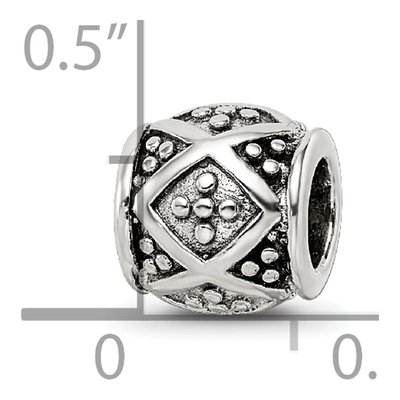 Sterling Silver Bali Dots Bead – view 6