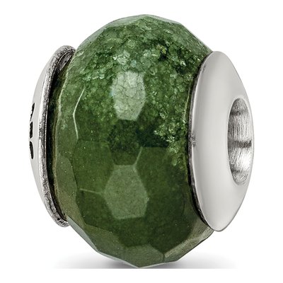 Sterling Silver Prasiolite Bead