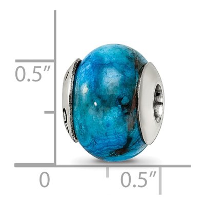 Sterling Silver Agate Crazy Lace Bead – view 7
