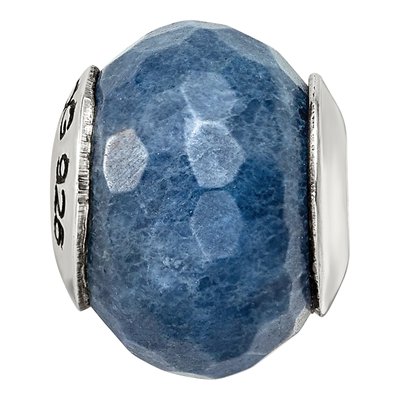 Sterling Silver Dark Blue Quartz Bead – view 5
