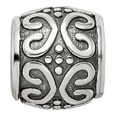 Sterling Silver Bali Scroll Dots Bead – view 6