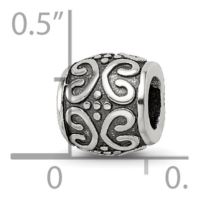 Sterling Silver Bali Scroll Dots Bead – view 7