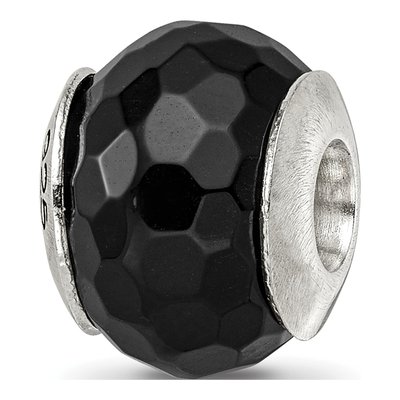 Sterling Silver Agate Bead