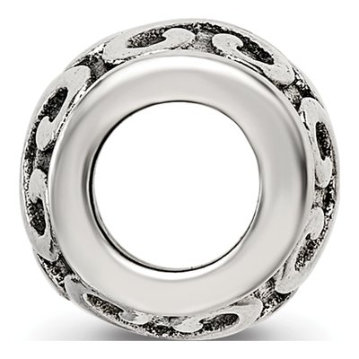 Sterling Silver Scroll Bali Bead – view 4