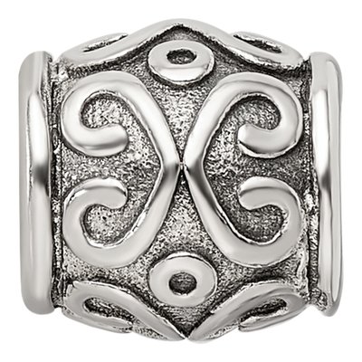 Sterling Silver Scroll Bali Bead – view 5