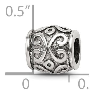 Sterling Silver Scroll Bali Bead – view 6