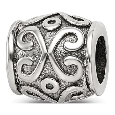 Sterling Silver Scroll Bali Bead