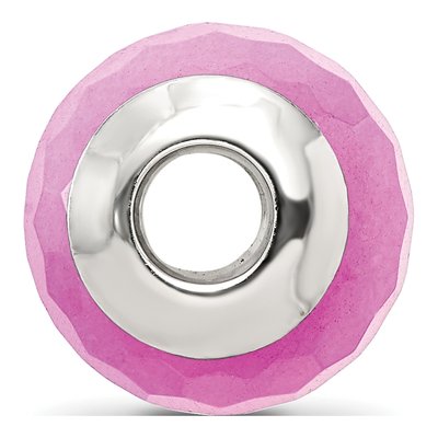 Sterling Silver Fuschia Quartz Bead – view 4
