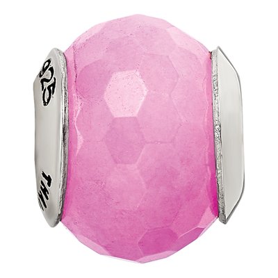 Sterling Silver Fuschia Quartz Bead – view 6