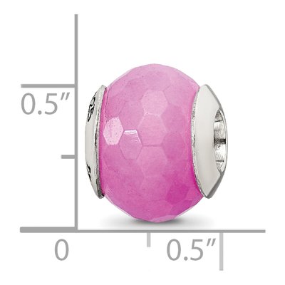 Sterling Silver Fuschia Quartz Bead – view 7