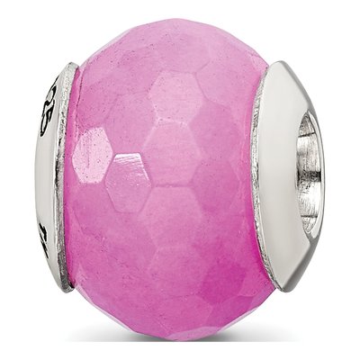 Sterling Silver Fuschia Quartz Bead