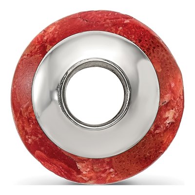 Sterling Silver Bamboo Coral Bead – view 4