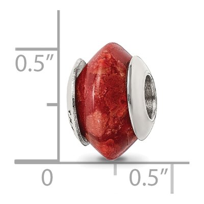Sterling Silver Bamboo Coral Bead – view 7