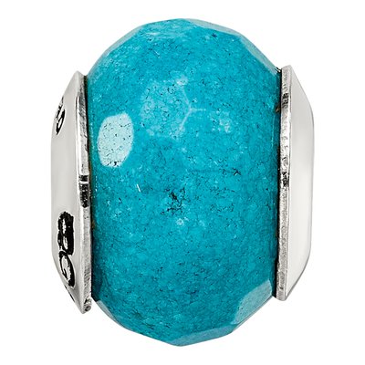 Sterling Silver Faceted Blue Quartz Bead – view 6