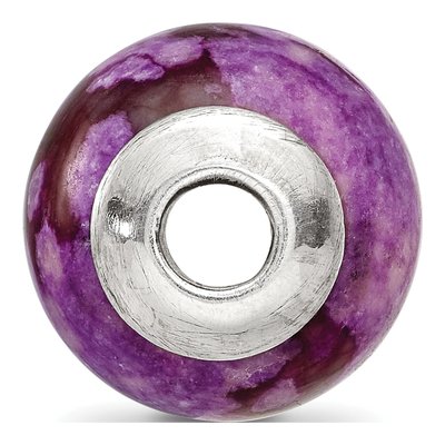 Sterling Silver Purple Magnesite Bead – view 4