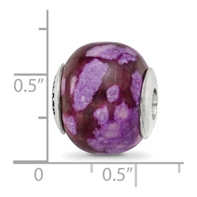 Sterling Silver Purple Magnesite Bead – view 7