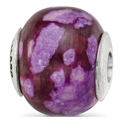 Sterling Silver Purple Magnesite Bead