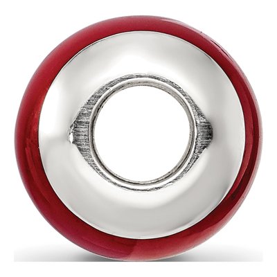 Sterling Silver Red Quartz Bead – view 4