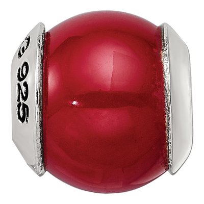 Sterling Silver Red Quartz Bead – view 5