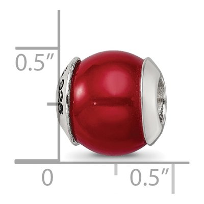 Sterling Silver Red Quartz Bead – view 7