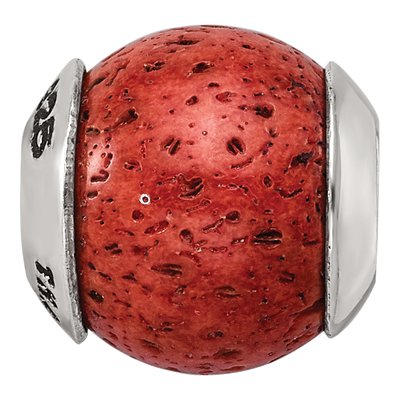 Sterling Silver Coral Bead – view 6
