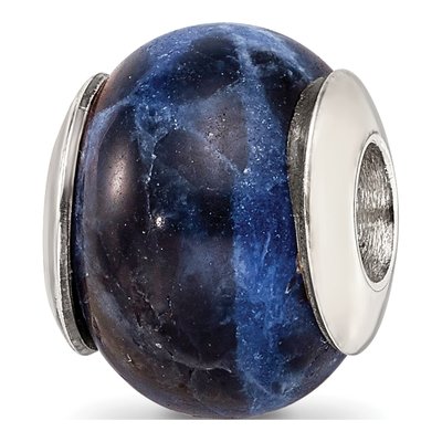 Sterling Silver Sodalite Bead