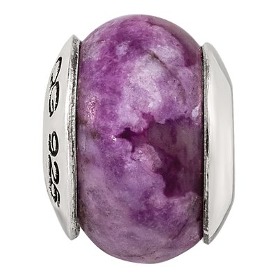 Sterling Silver Purple Magnesite Bead – view 6