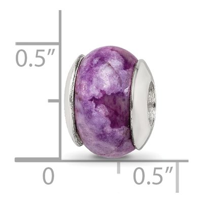 Sterling Silver Purple Magnesite Bead – view 7