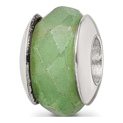 Sterling Silver Aventurine Bead