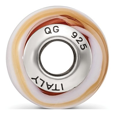 Sterling Silver Caramel Murano Glass Bead – view 4