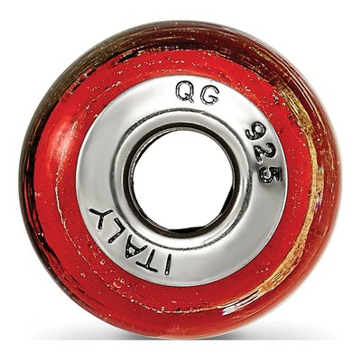 Sterling Silver Red Murano Bead – view 4
