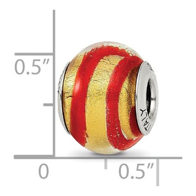 Sterling Silver Red Murano Bead – view 7