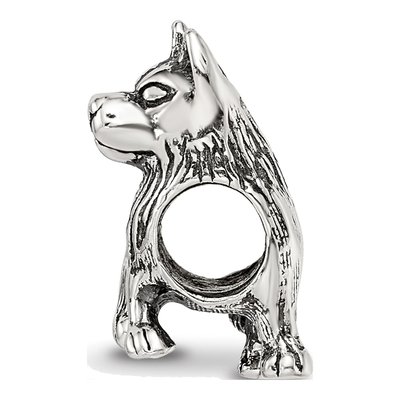 Sterling Silver German Shepherd Bead – view 4