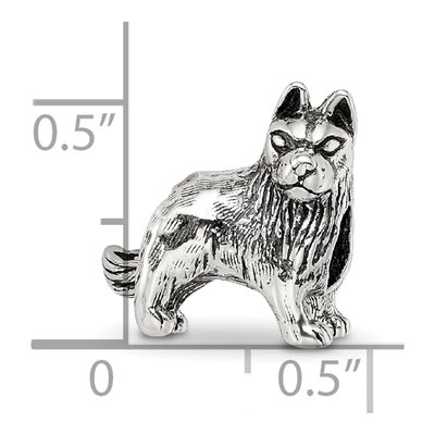 Sterling Silver German Shepherd Bead – view 6