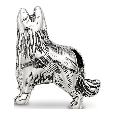 Sterling Silver German Shepherd Bead – view 7