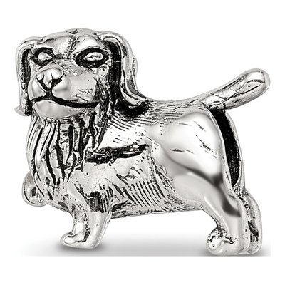 Sterling Silver Golden Retriever Bead