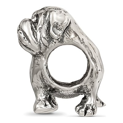Sterling Silver Pug Bead – view 4