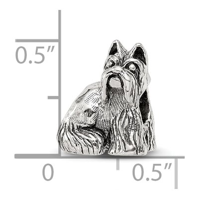 Sterling Silver Miniature Schnauzer Bead – view 6
