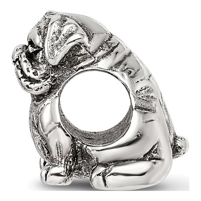 Sterling Silver Bulldog Bead – view 4