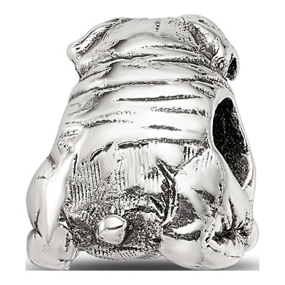 Sterling Silver Bulldog Bead – view 6