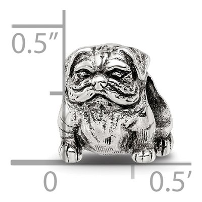 Sterling Silver Bulldog Bead – view 7