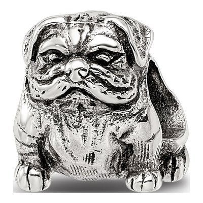 Sterling Silver Bulldog Bead