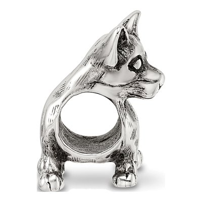 Sterling Silver Chihuahua Bead – view 4