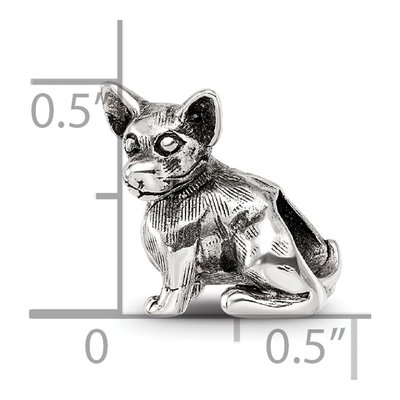Sterling Silver Chihuahua Bead – view 6