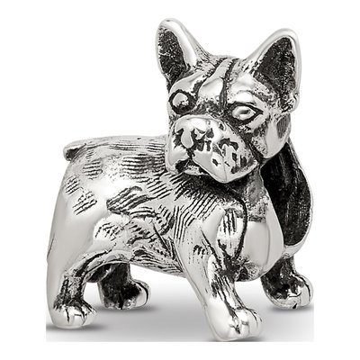 Sterling Silver Boston Terrier Bead