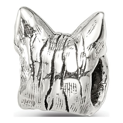 Sterling Silver Maine Coon Cat Head Bead – view 6