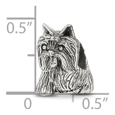 Sterling Silver Yorkshire Terrier Bead – view 6