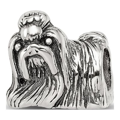 Sterling Silver Shih Tzu Bead